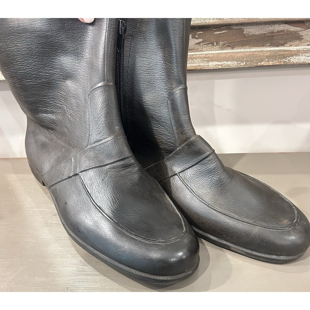 VTG Totes Rubber Ankle Boot Overshoe X-Large Waterproof Galoshes With Zipper